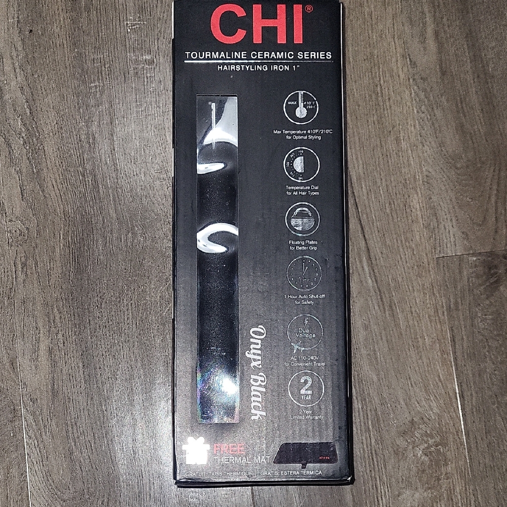 CHI Tourmaline Ceramic Hairstyling Iron - Black New